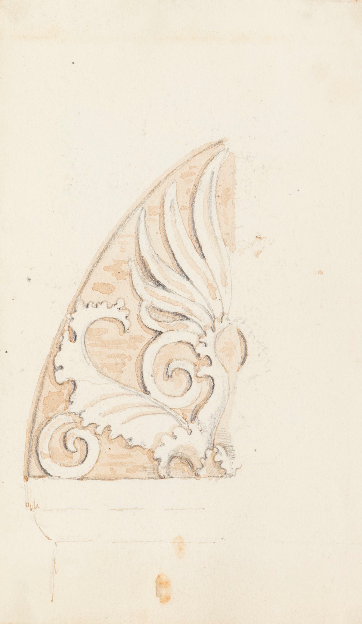 Richard Westmacott the Younger RA, Sketch of Classical decorative carving