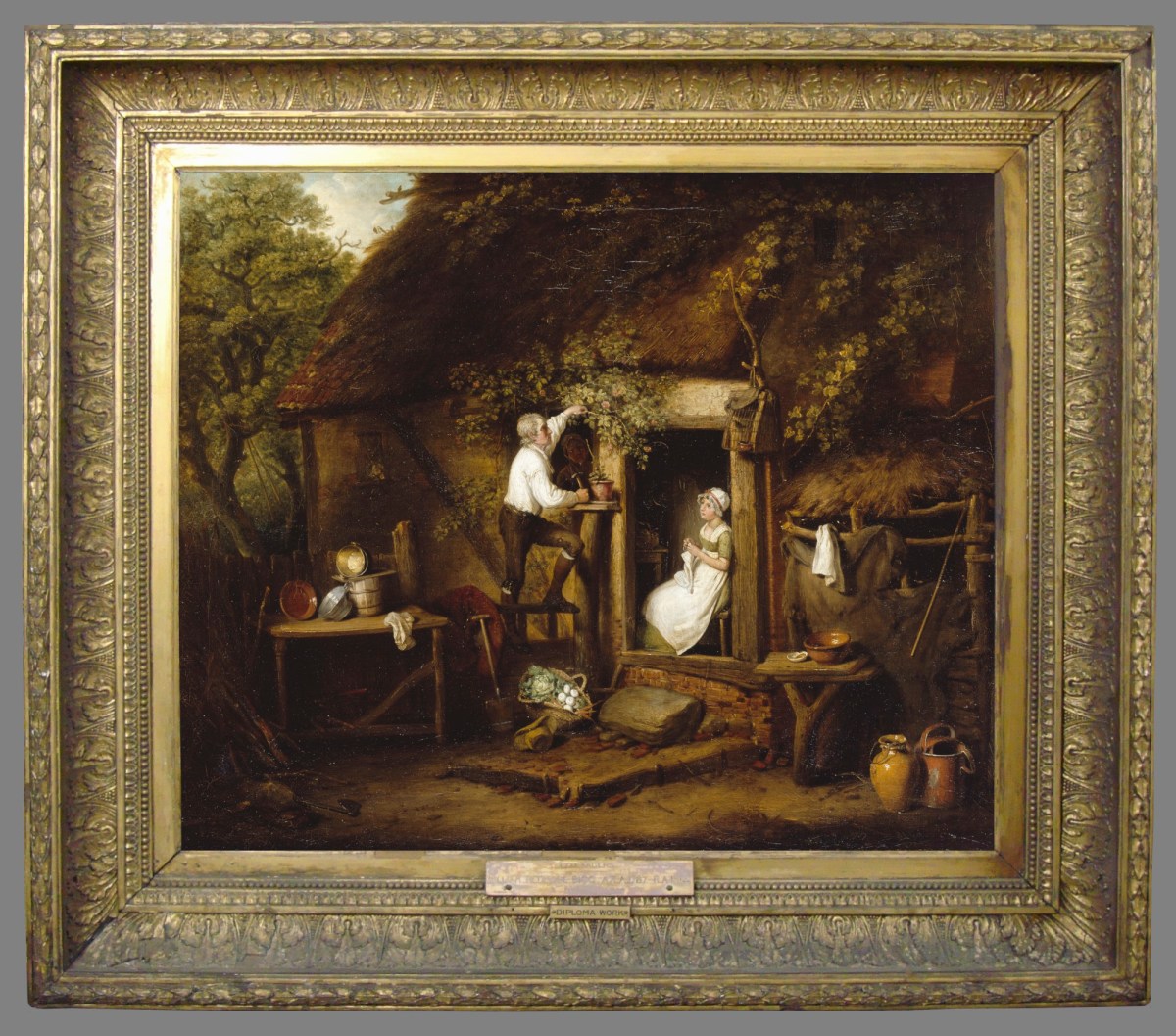 Unknown, Frame for William Redmore Bigg RA 'Cottagers'