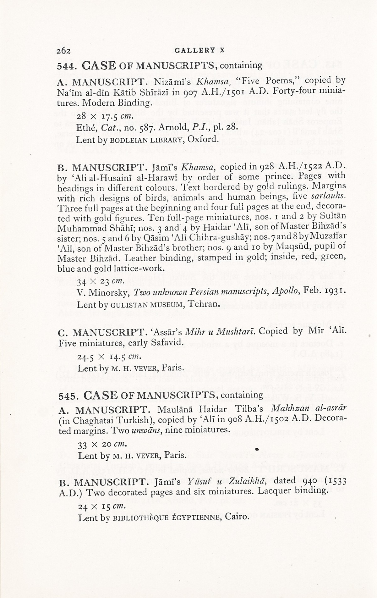 Page 290 of 1931 - International Exhibition of Persian Art