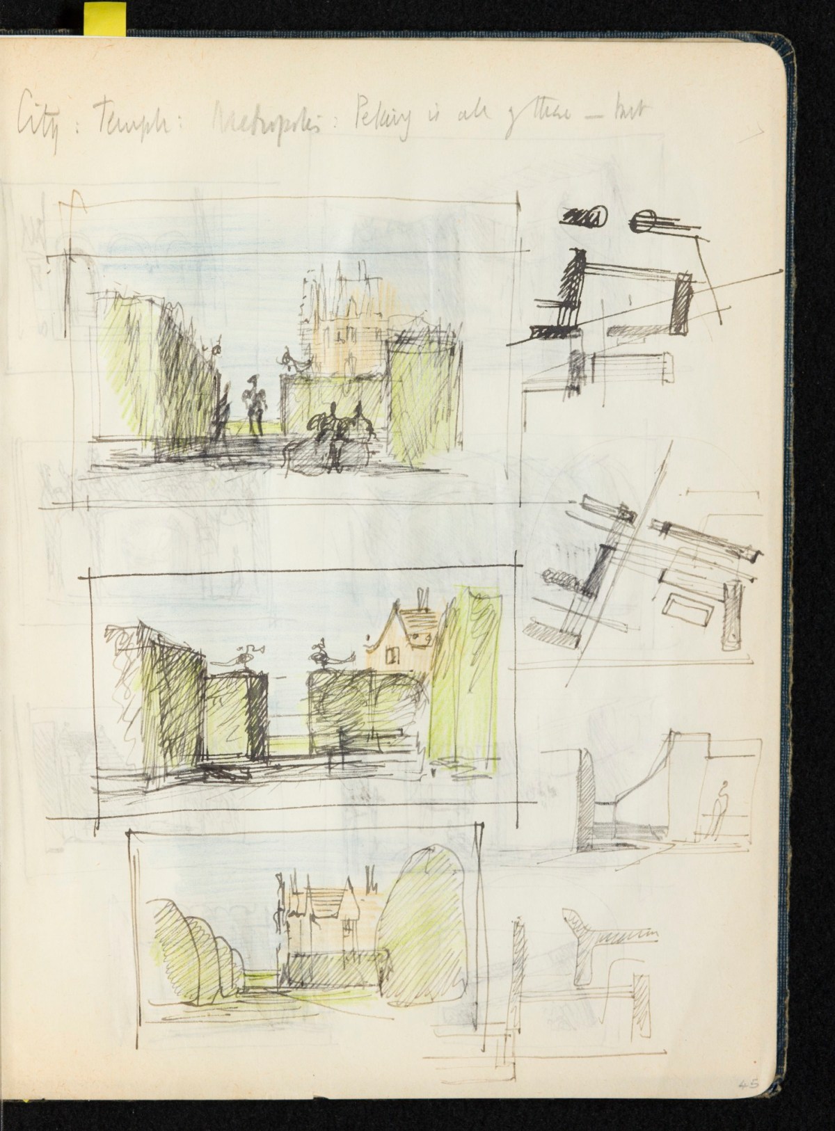 Sir Hugh Casson PRA, Britannia and Glyndebourne sketchbook