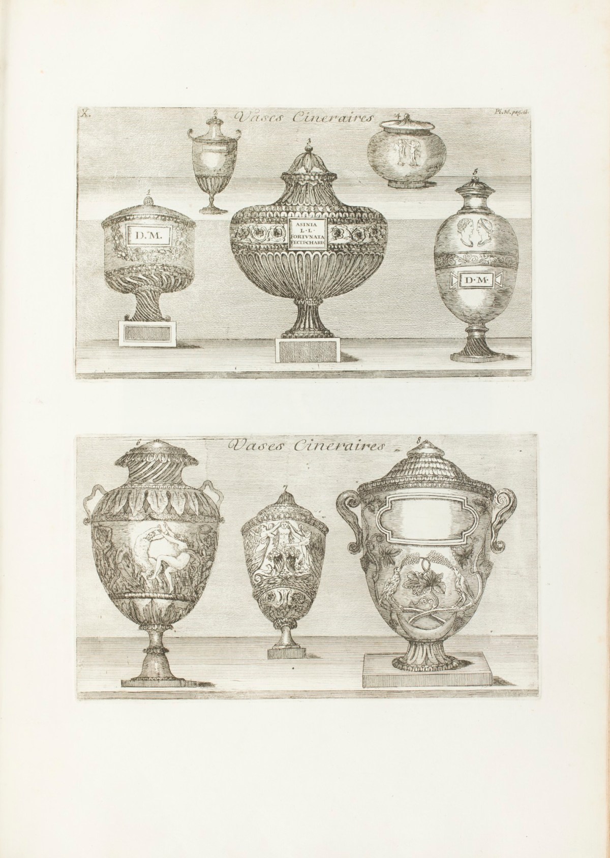 Jean Barbault, 'Vases cinéraires: Planche X.'