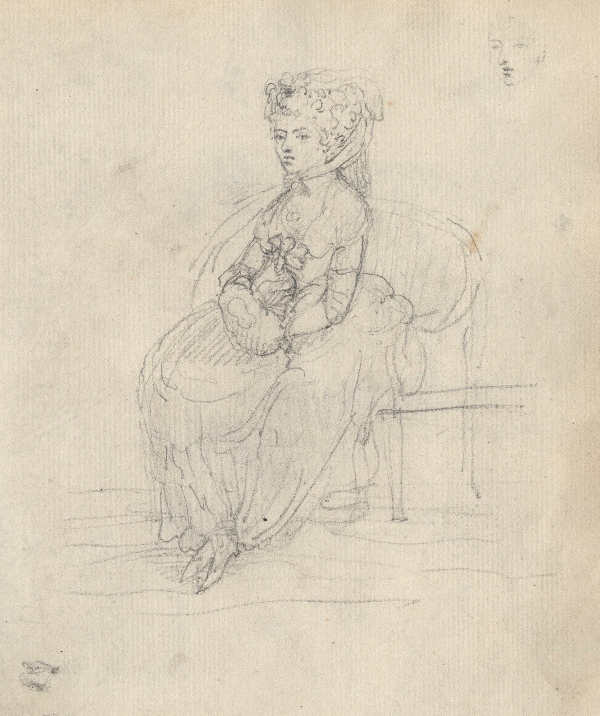 Unknown artist, Leaf from a sketchbook