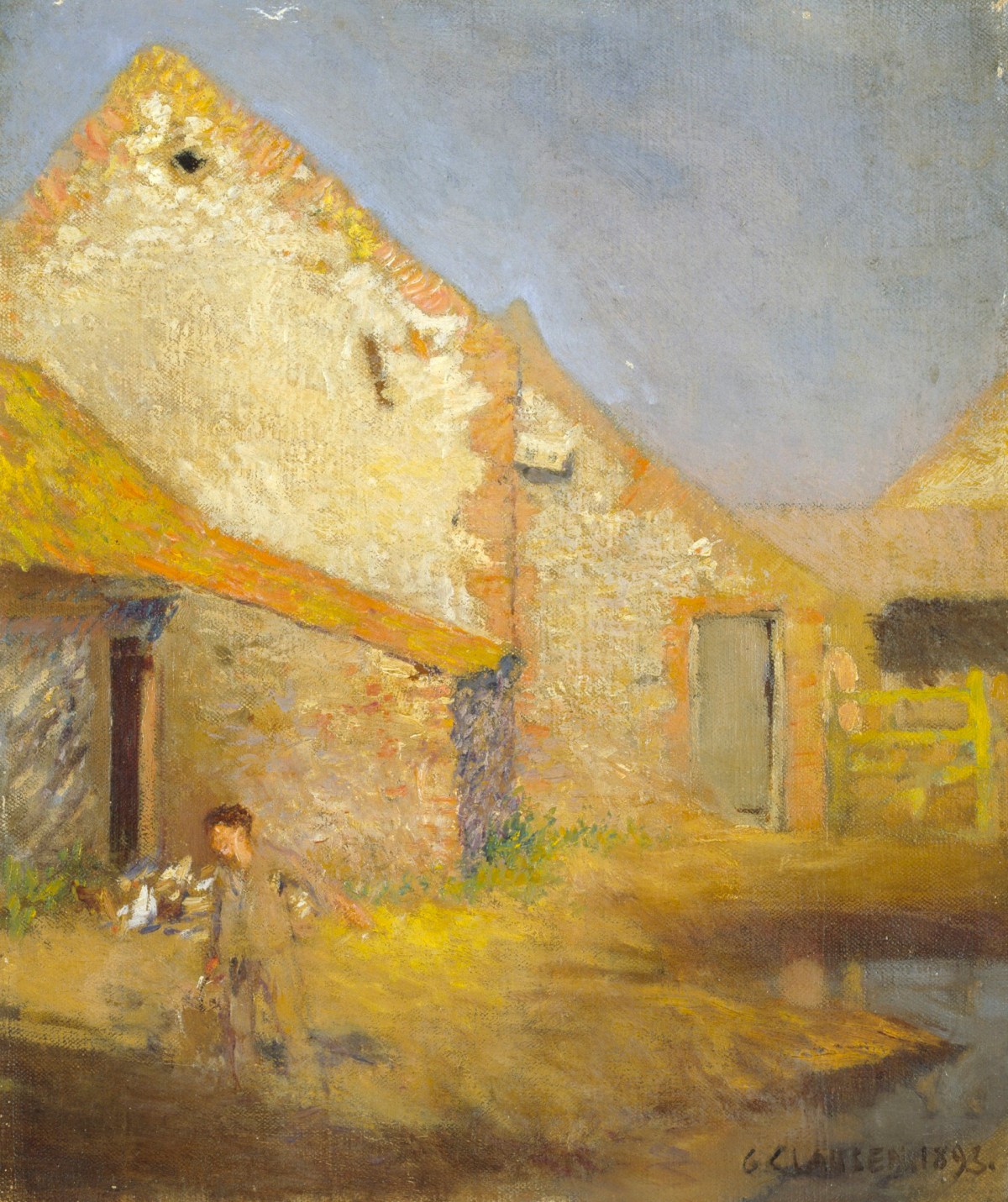 Sir George Clausen RA, 'A Farmyard'