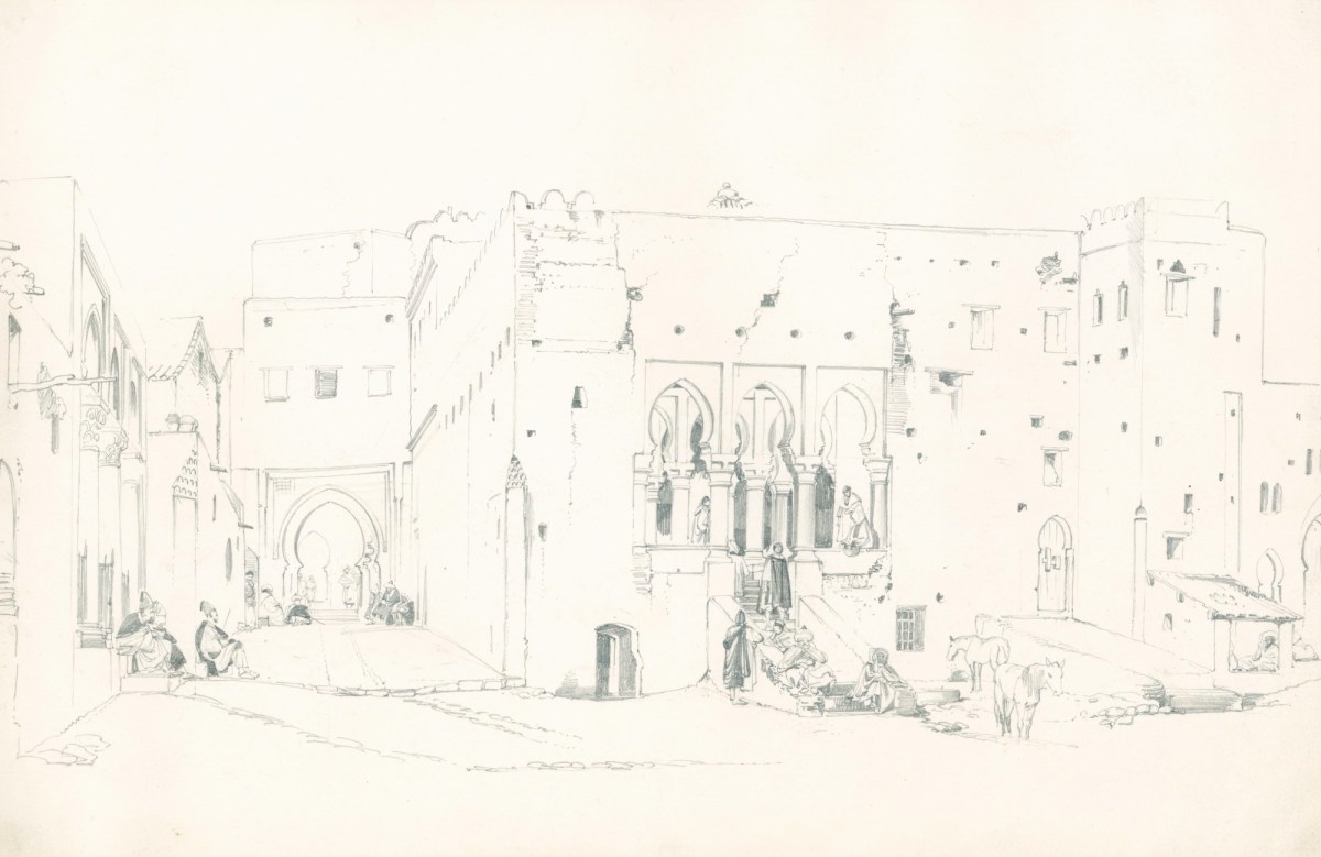 Edward William Cooke RA, Street scene, probably in Tangier