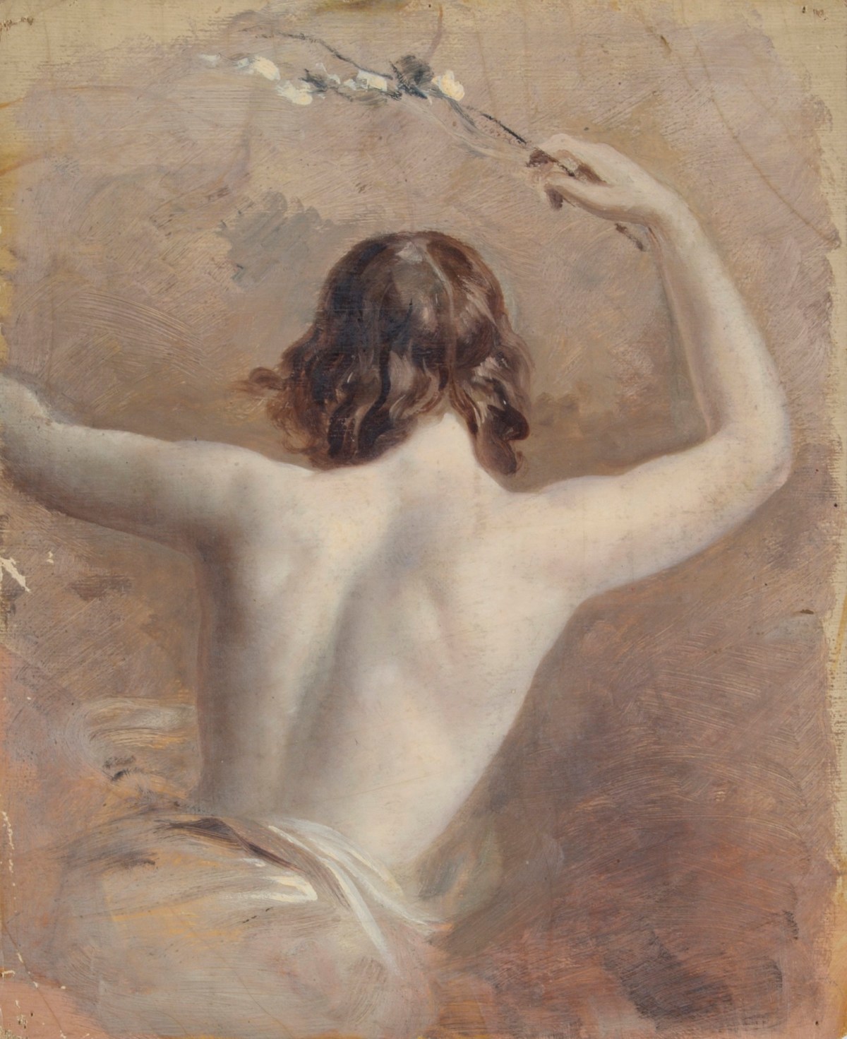 E.T. Parris, Half-length female figure viewed from the back