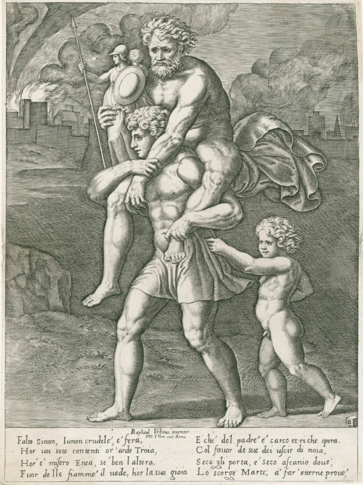 Dado Master of the Die, Aeneas rescuing Anchises at the Fall of Troy