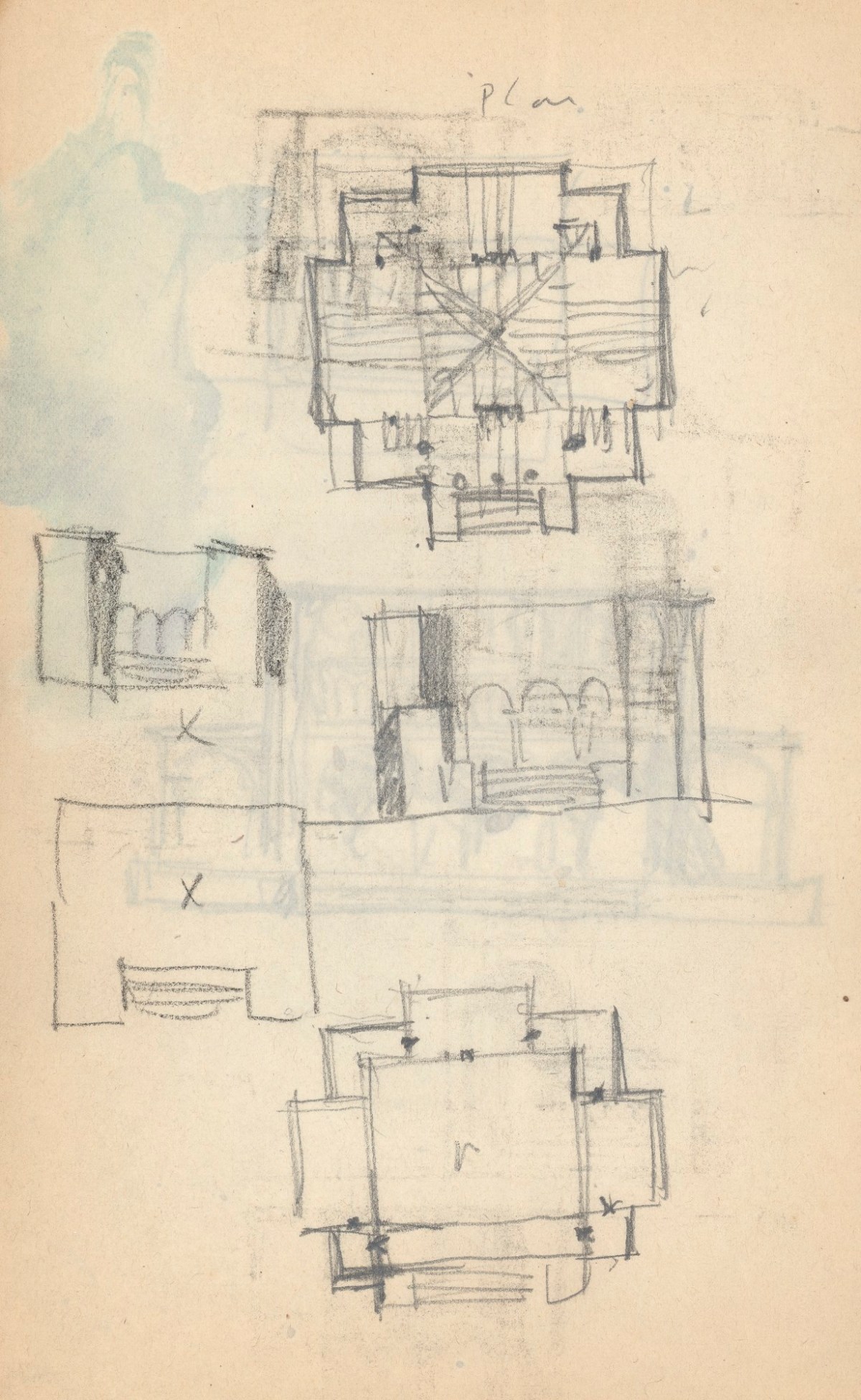 Sir Frank Brangwyn RA, Leaf from a sketchbook