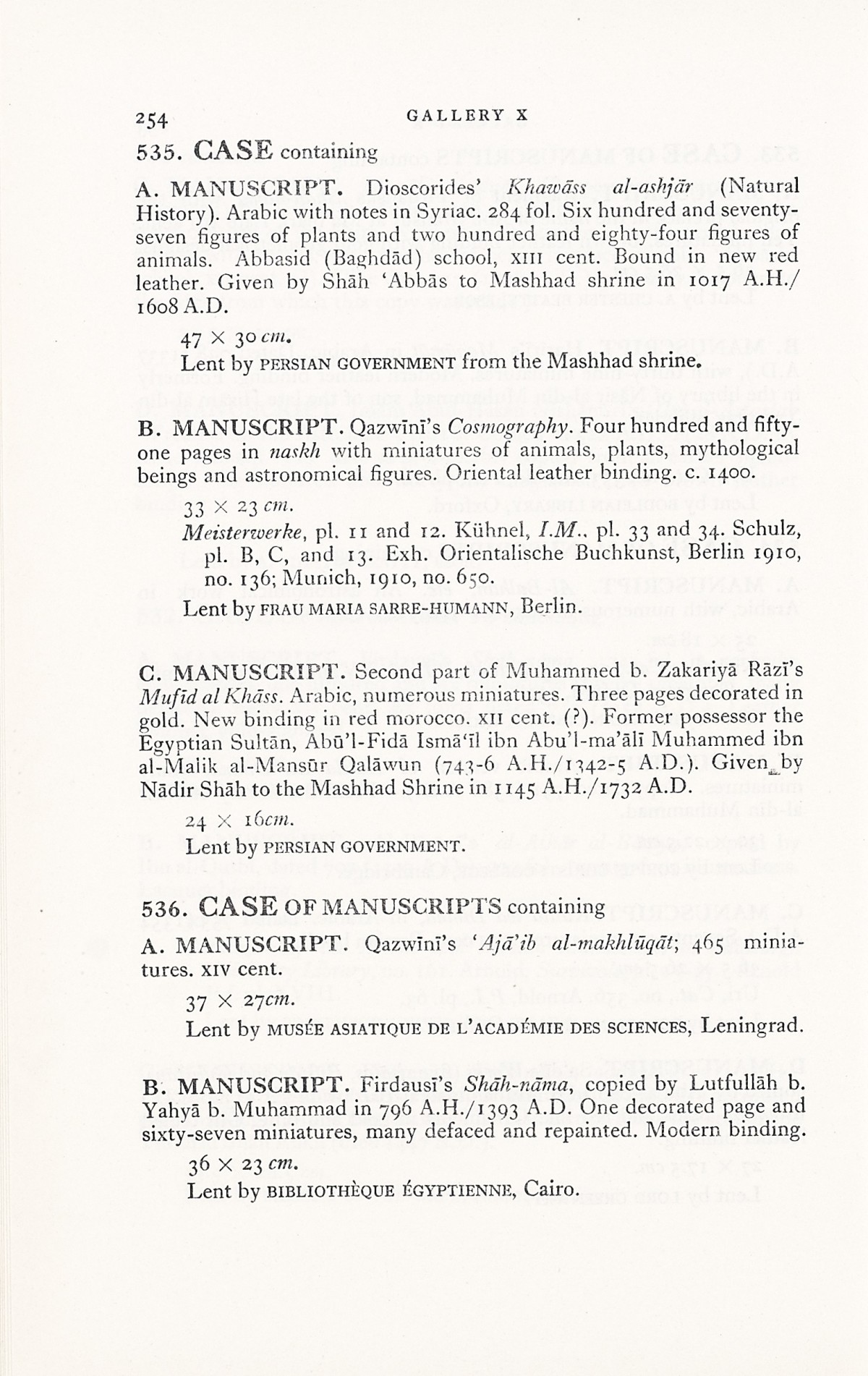 Page 282 of 1931 - International Exhibition of Persian Art