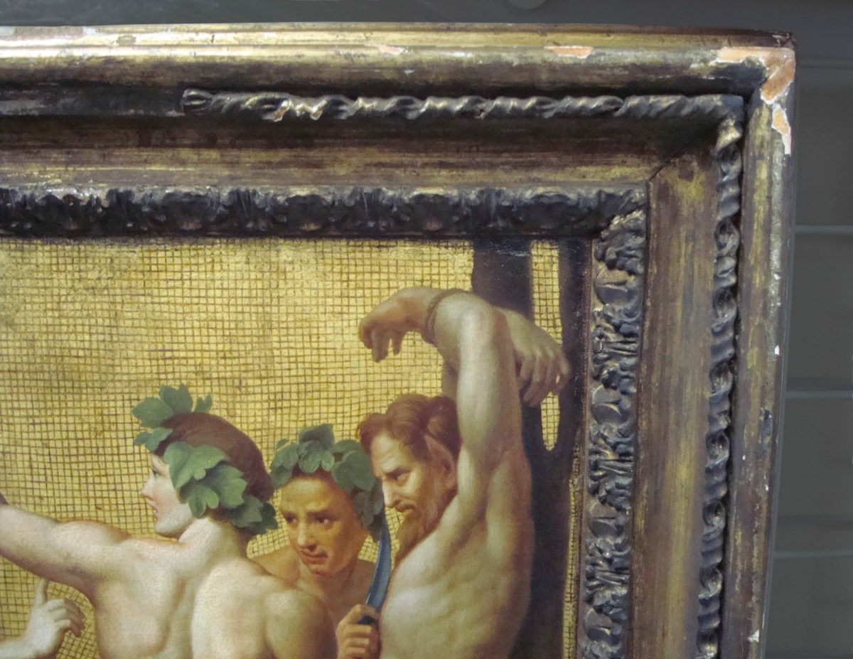 Unknown, Original frame for Giuseppe Cades after Raphael 'Apollo and Marsyas'