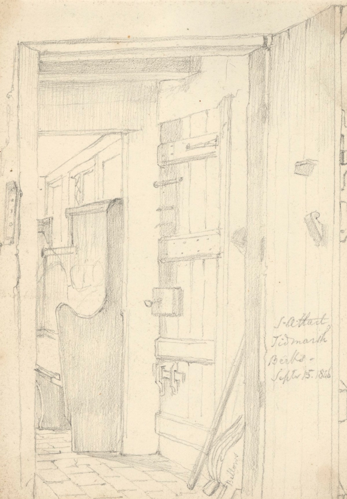 Solomon Alexander Hart RA, Interior at Tidmarsh, Berkshire