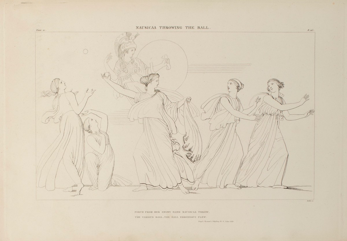 John Flaxman RA, Nausicaa throwing the ball