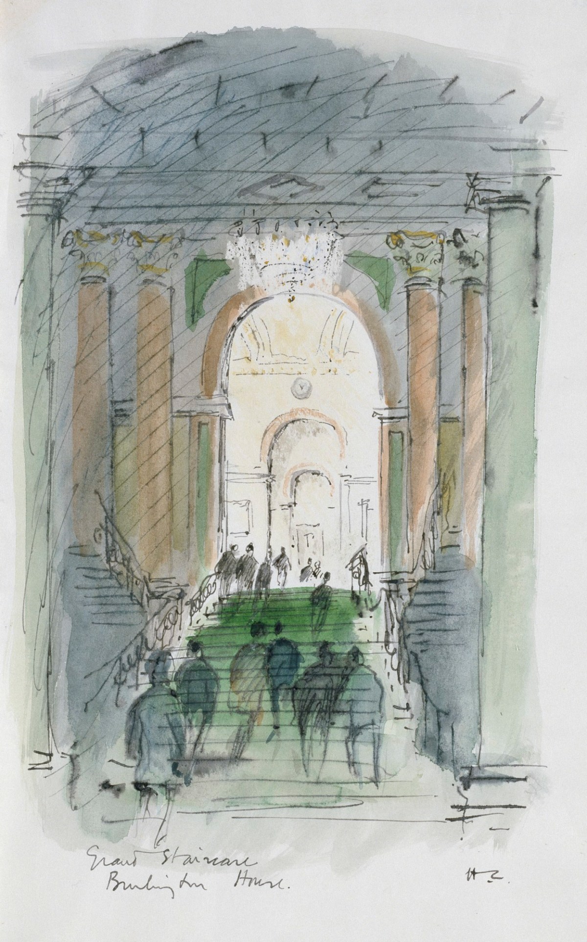 Sir Hugh Casson PRA, Grand staircase, Burlington House