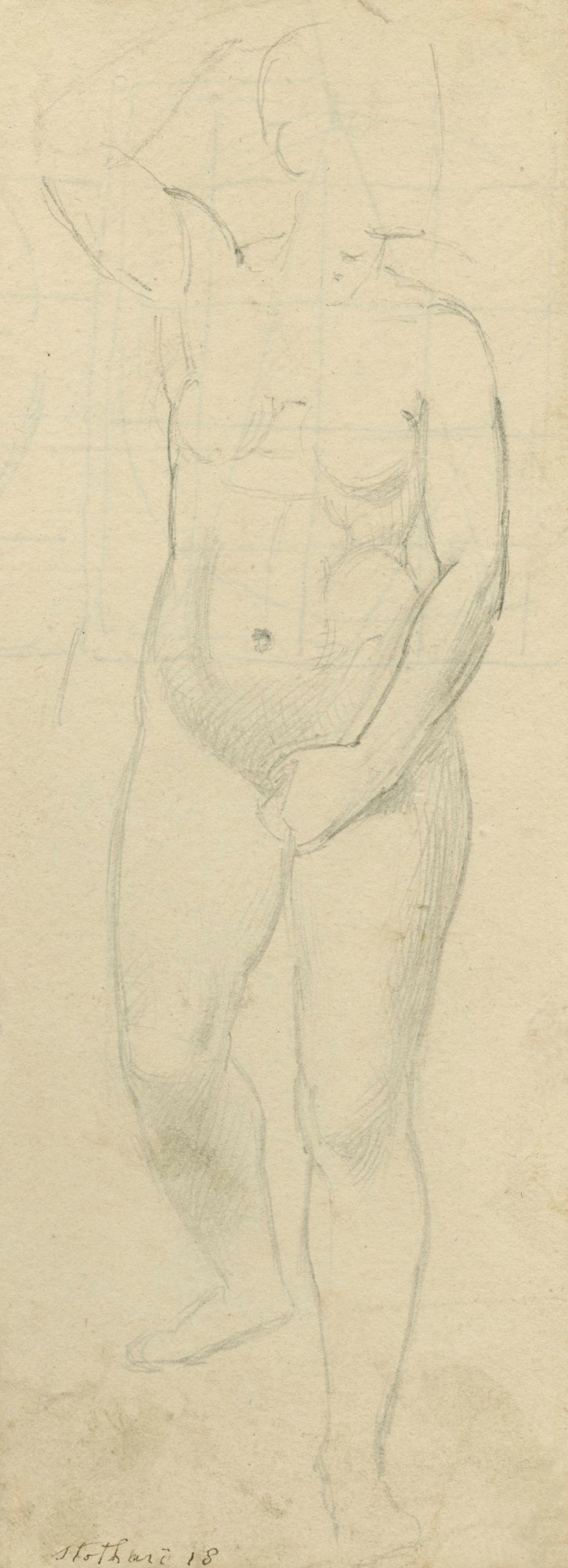 Thomas Stothard RA, Standing female nude viewed from the front