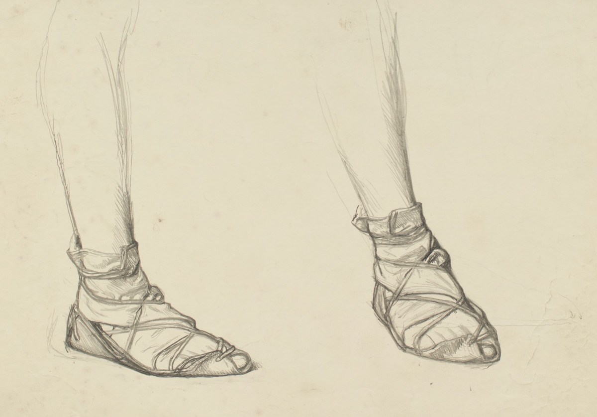 Sir George Clausen RA, Study of feet for 'The English People...'