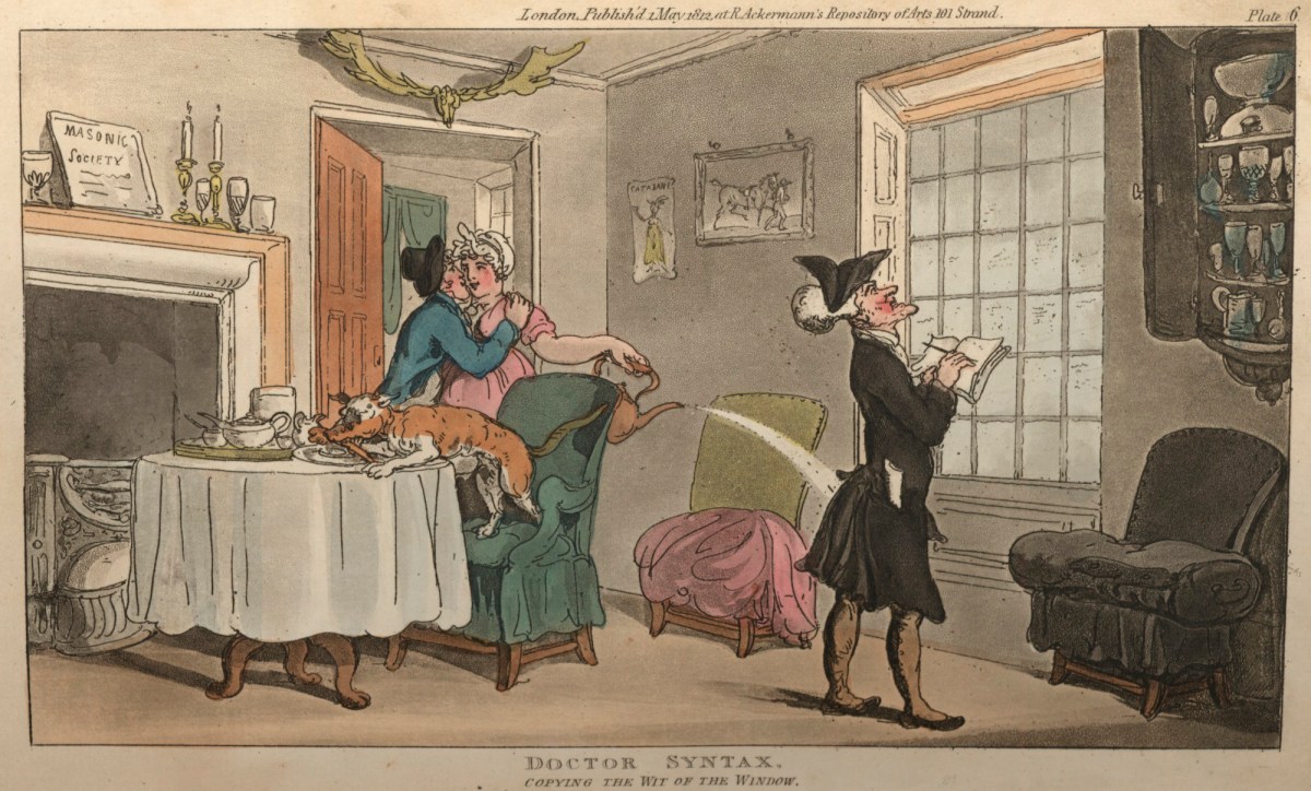 Thomas Rowlandson, Doctor Syntax copying the wit of the window