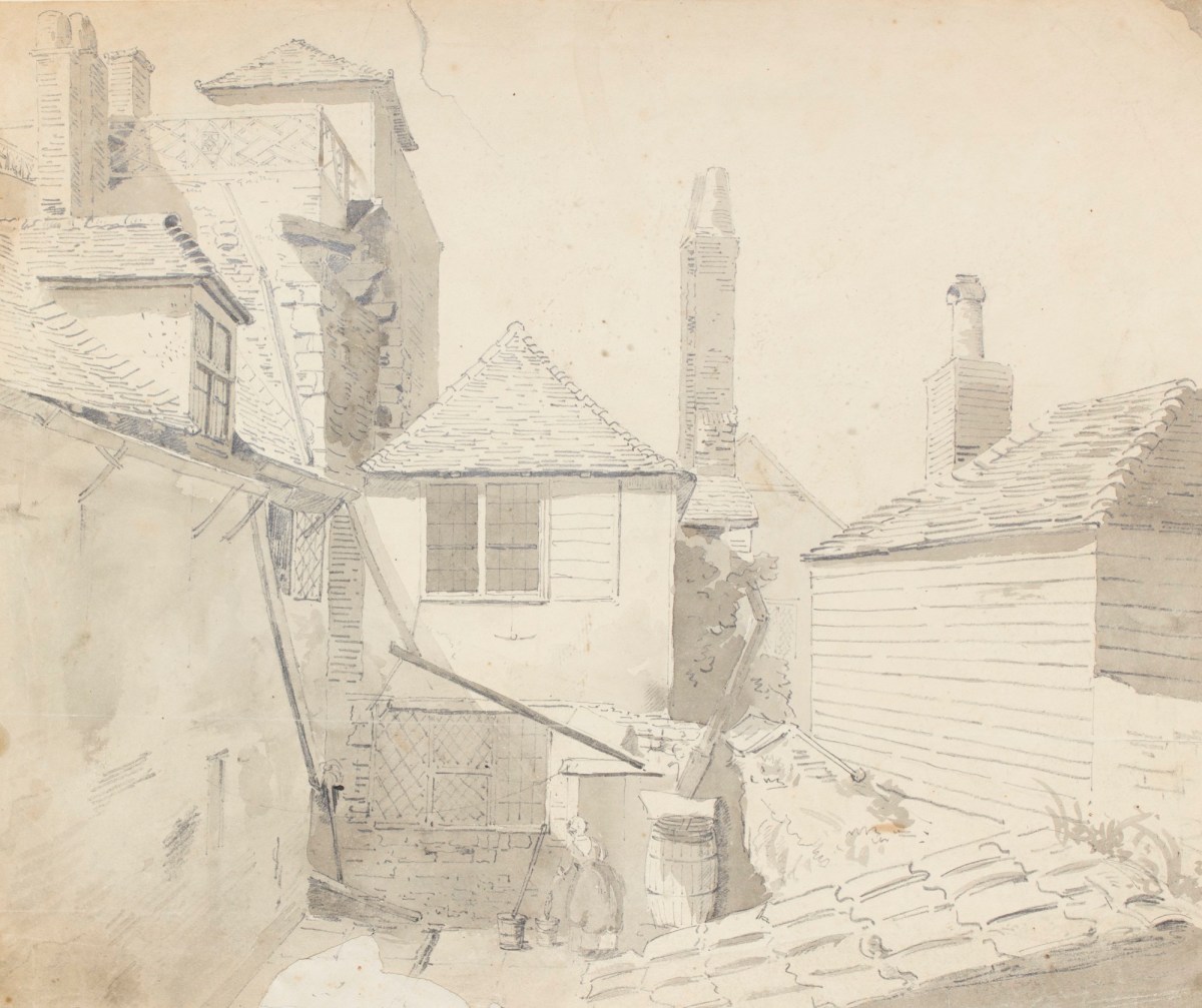 Philip Reinagle RA, Sketch of the side of a house