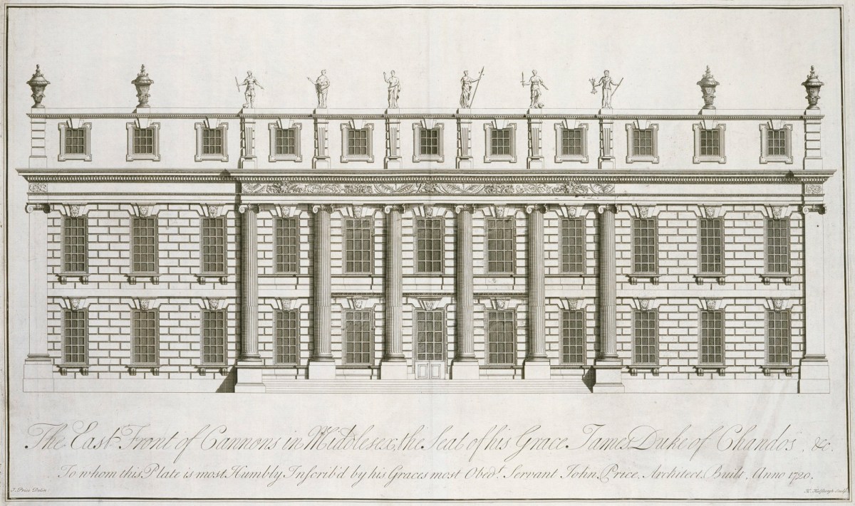 John Price the elder, The East Front of Cannons in Middlesex