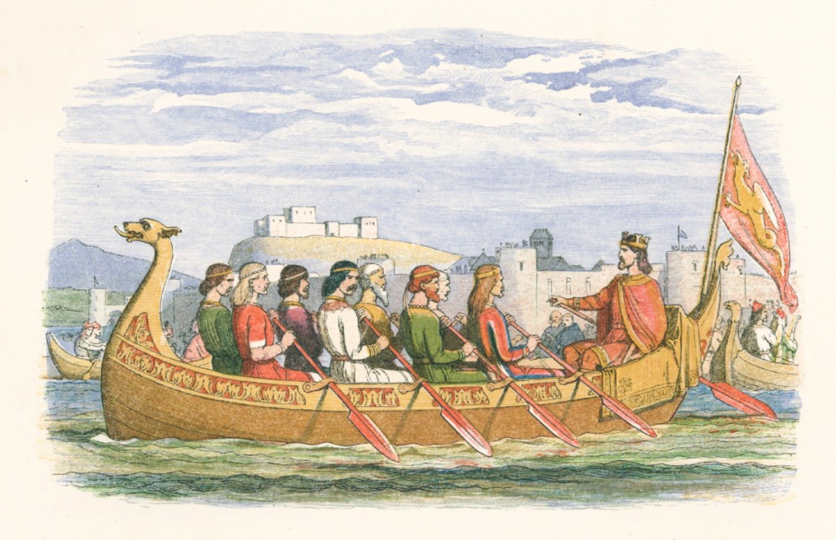 James E. Doyle, The barge of Edgar manned by eight kings on the Dee