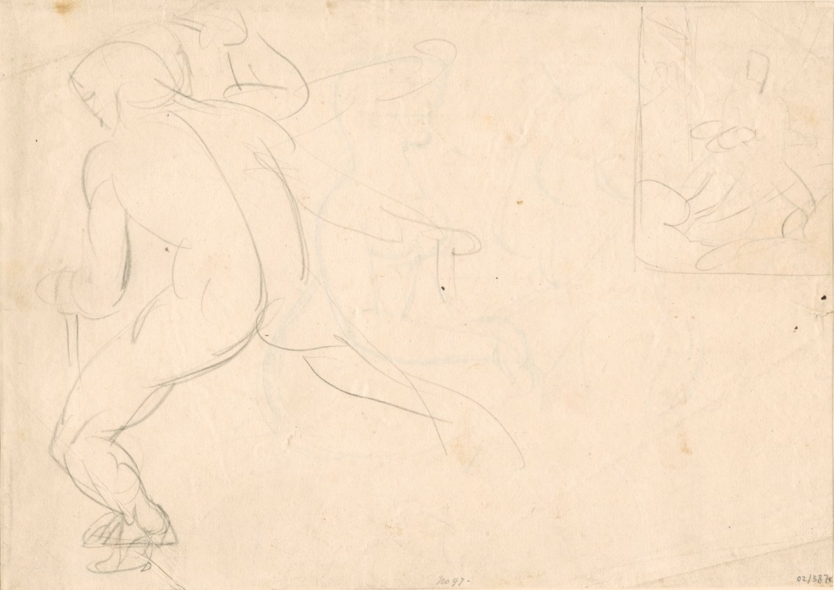 Benjamin Robert Haydon, Sketch of a male figure - probably for 'Macbeth'