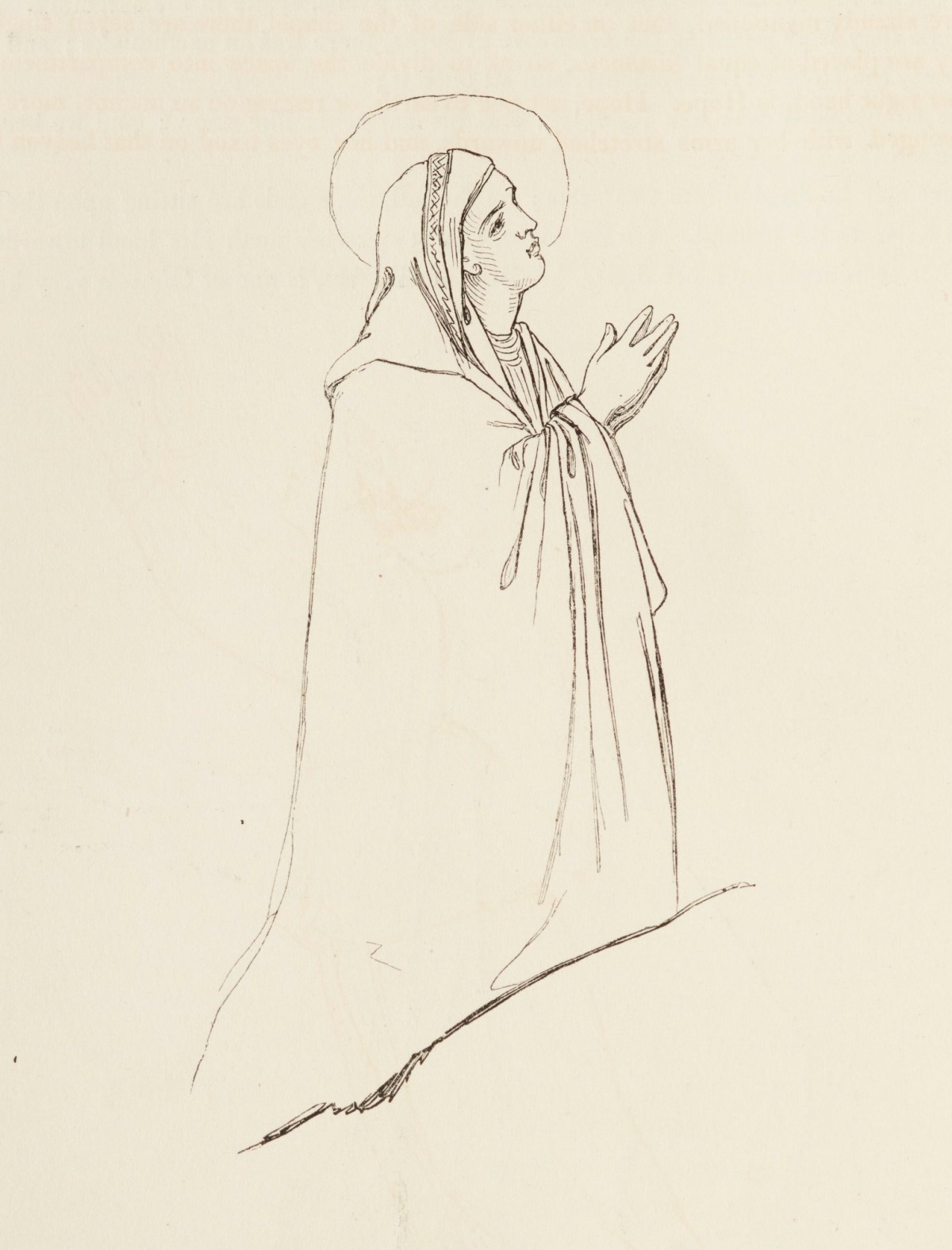 Sir Augustus Wall Callcott RA, The figure of Mary from The Ascension