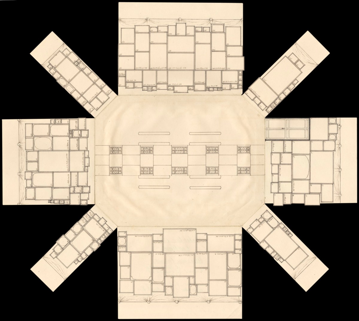 , Pop-up diagrams of the hang of works in the summer exhibition
