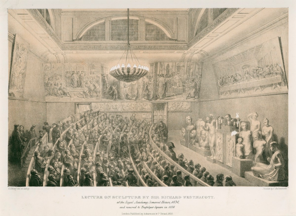 George Johann Scharf, Westmacott lecturing at Somerset House in 1830