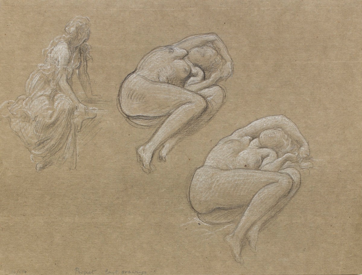 Lord Leighton PRA, Figure studies, possibly relating to 'Flaming June'