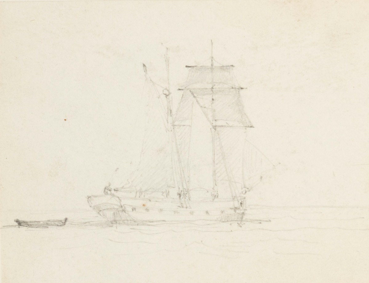 Clarkson Stanfield RA, A ship at sea