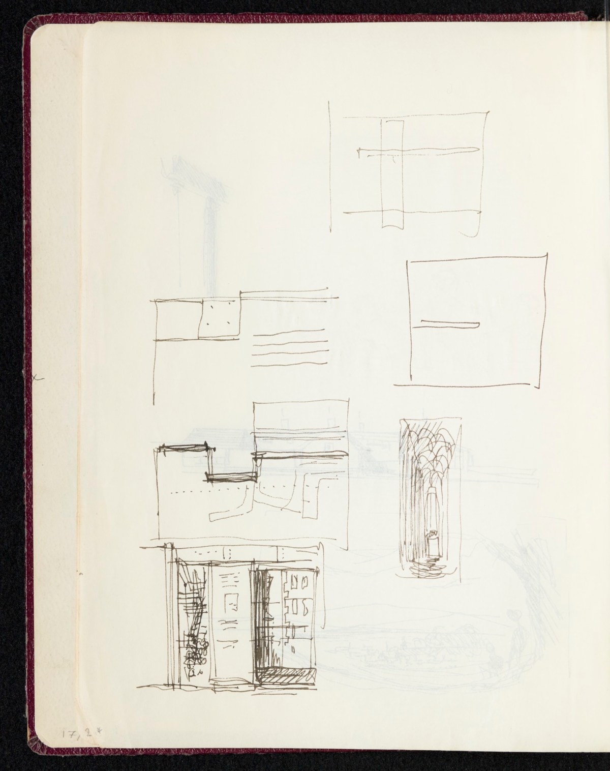 Sir Hugh Casson PRA, Sketchbook with designs and notes