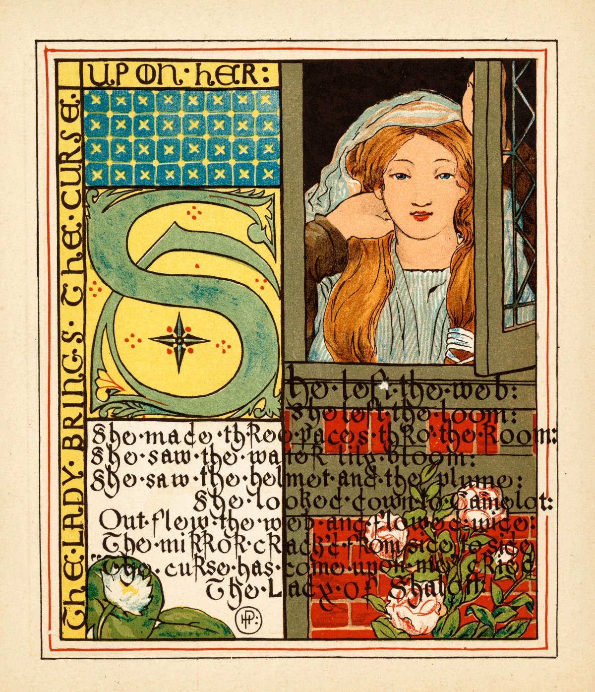 Howard Pyle, 'She left the web, she left the loom, / She made three paces thro' the room,'