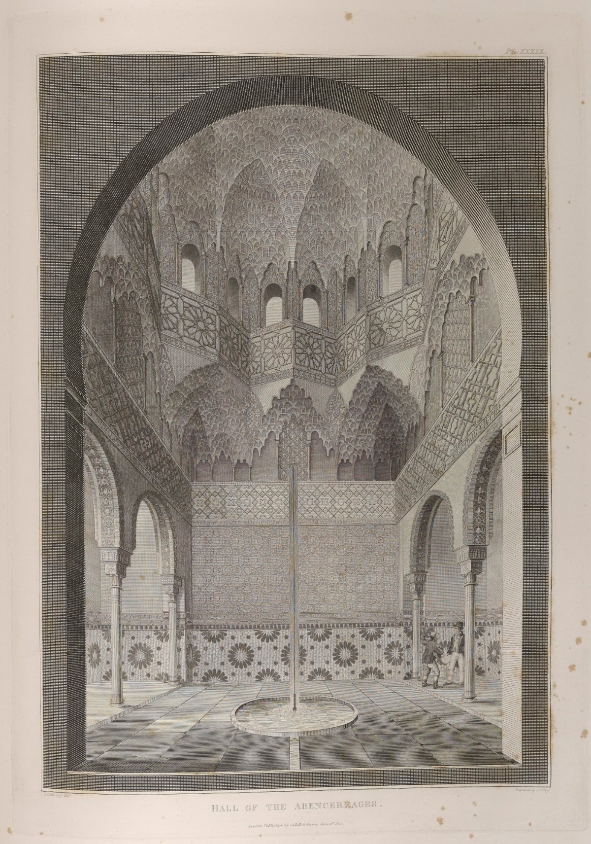 James Cavanah Murphy, Plate 39: Hall of the Abencerrages, Alhambra palace, Granada