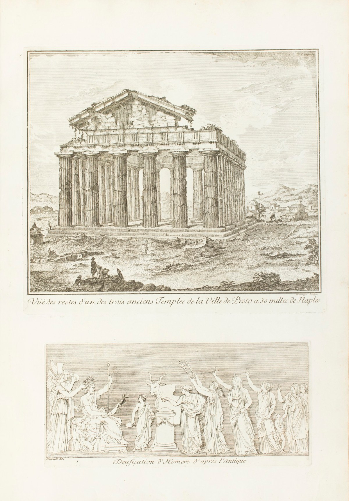 Jean Barbault, 'Troisieme planche des temples de Pestum.'
