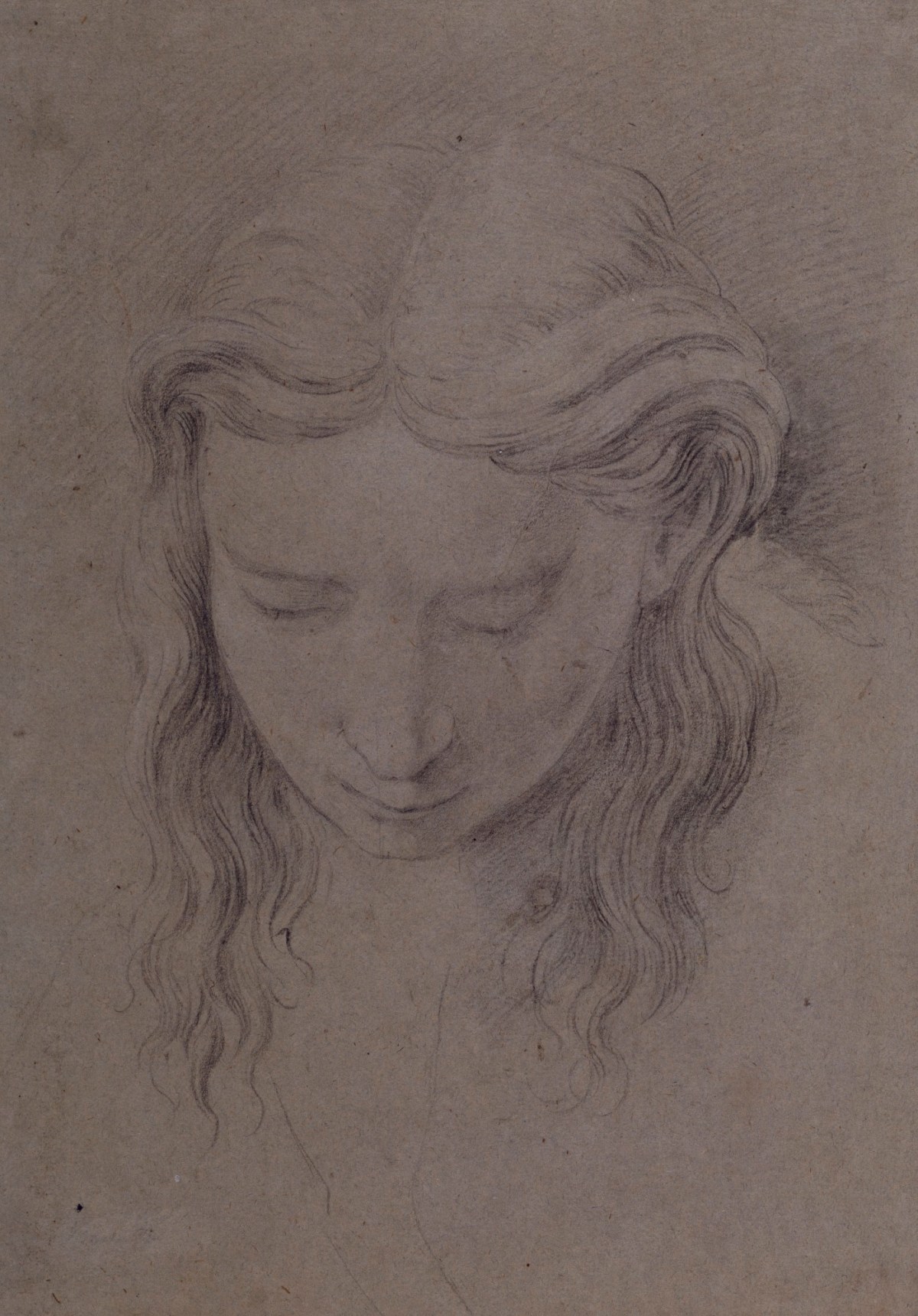 William Hamilton RA, Head of one of Euclid's pupils after Raphael's 'School of Athens'
