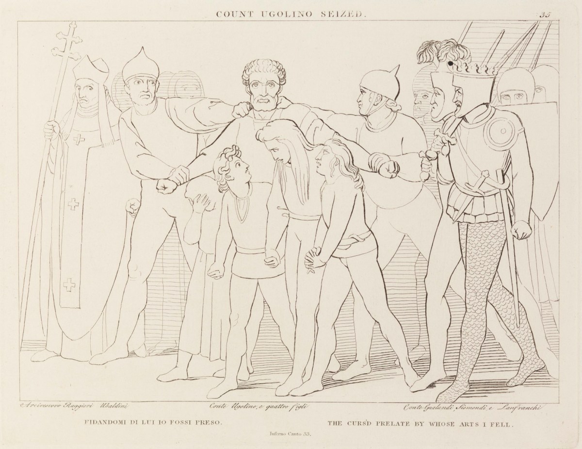 John Flaxman RA, 'Count Ugolino Seized' (from The Divine Comedy)