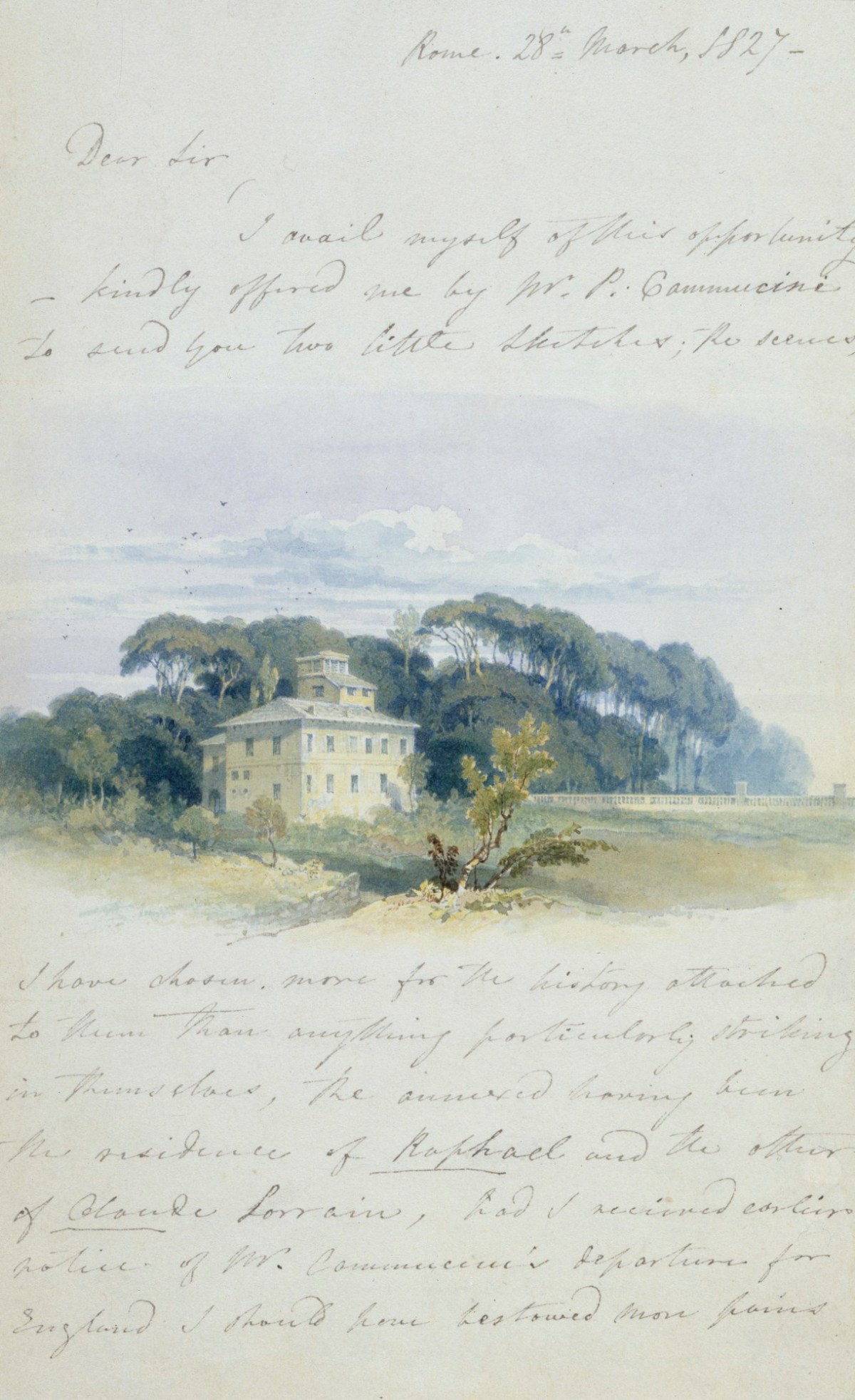 Penry Williams, Raphael's residence in the Roman campagna