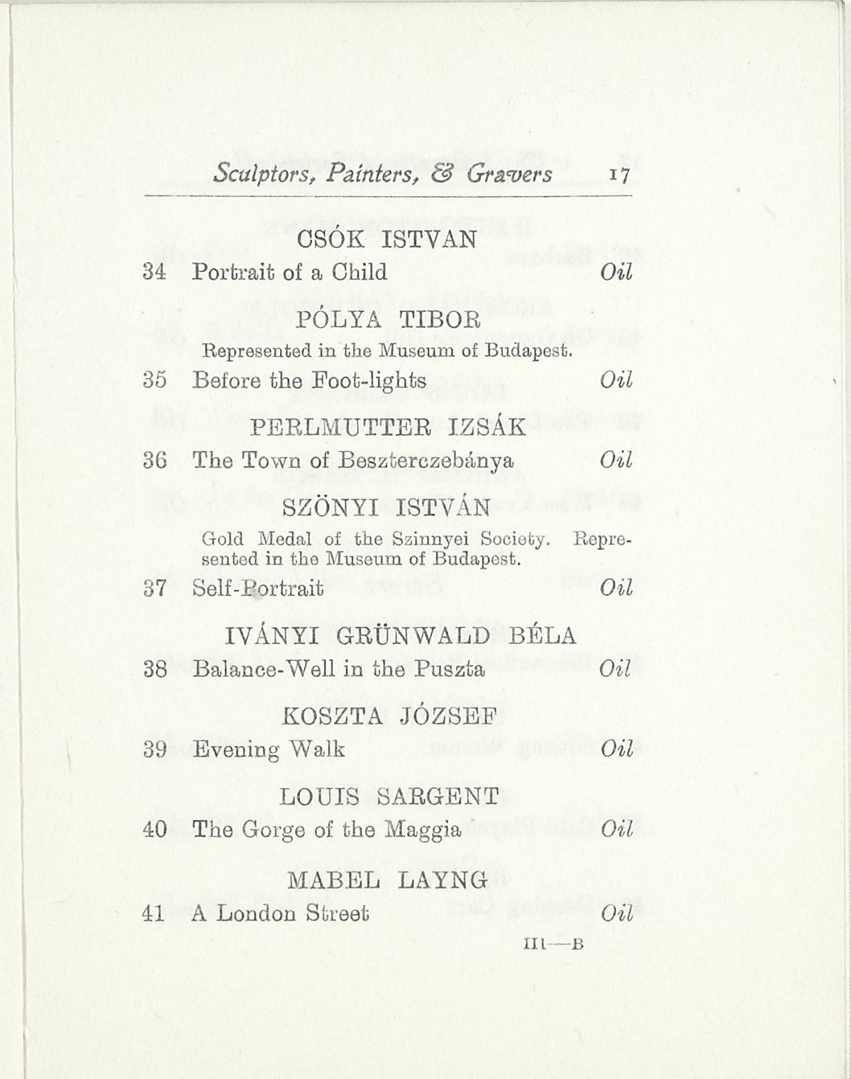 1925 International Society of Sculptors, Painters & Gravers 29th