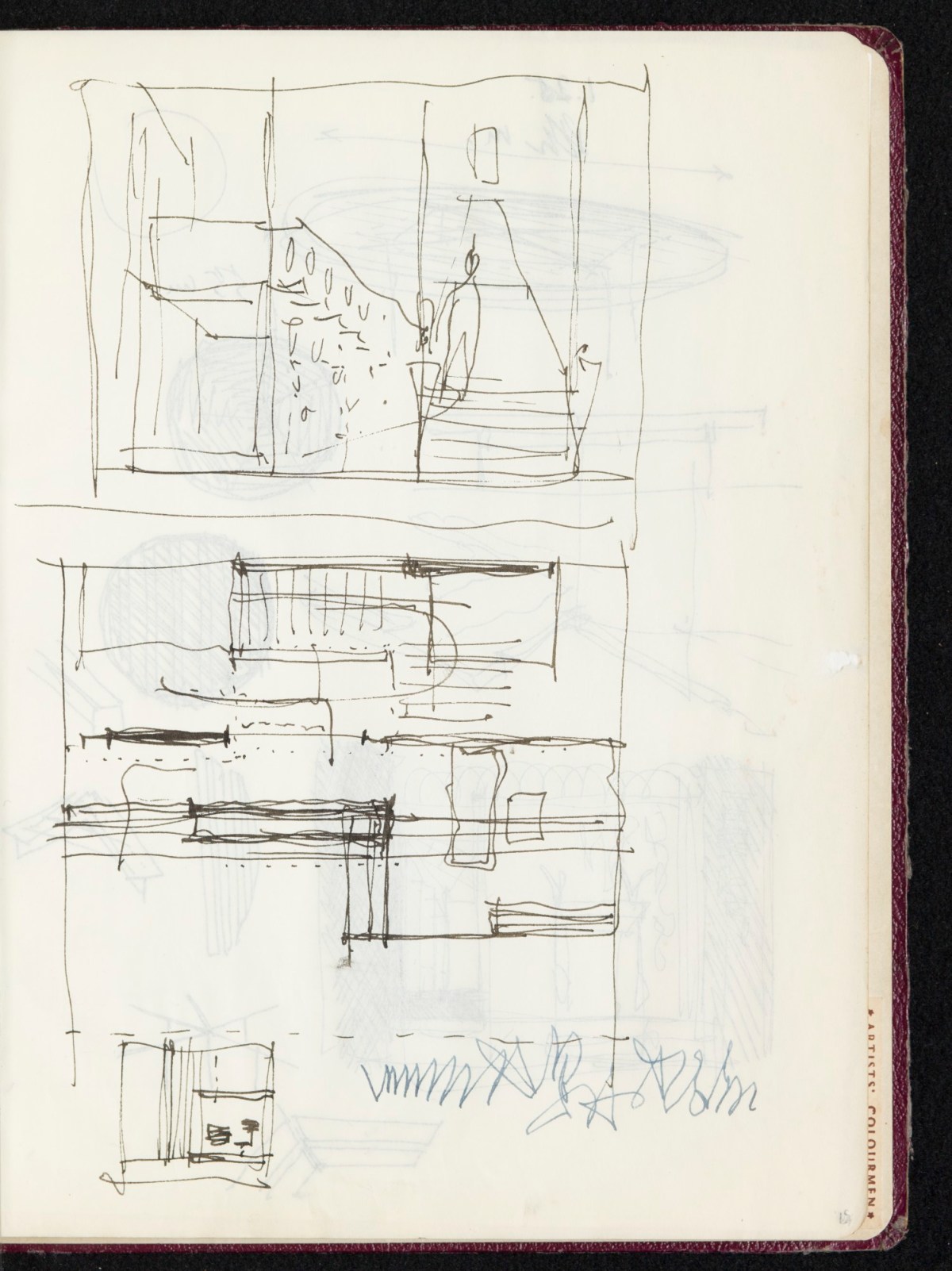 Sir Hugh Casson PRA, Sketchbook with designs and notes
