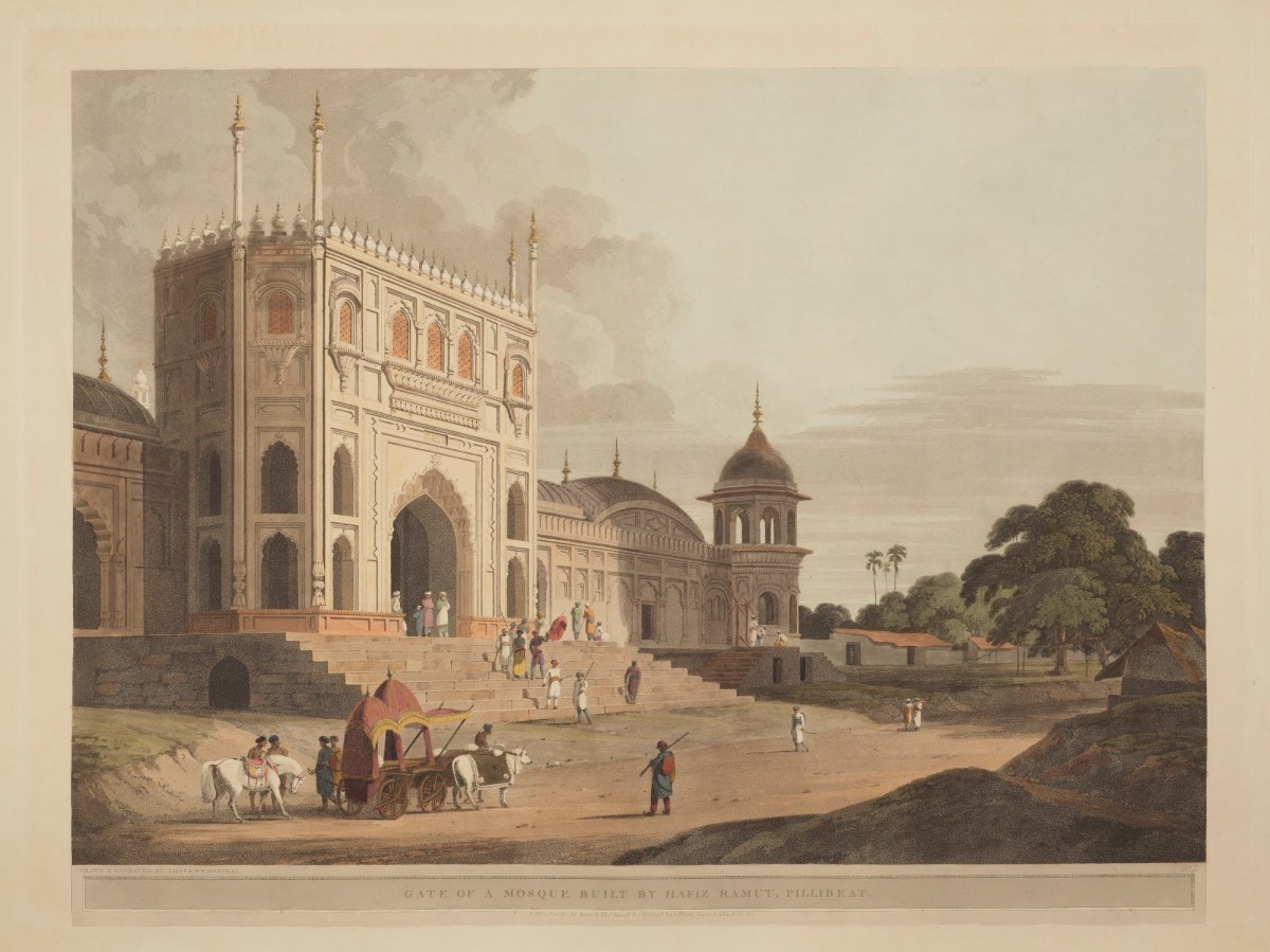 Thomas Daniell RA, Gate of a Mosque, built by Hafez Ramut, at Pillibeat
