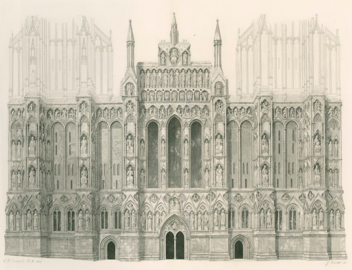 C.R. Cockerell RA, West Front of Wells Cathedral