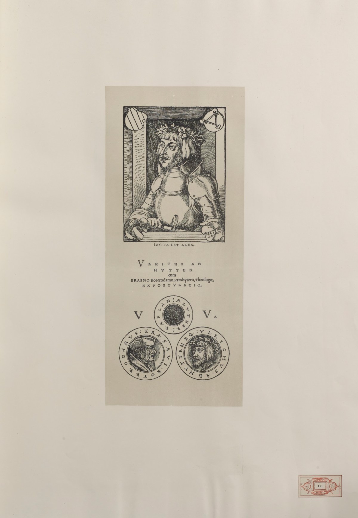 Various, Portrait of Ulrich von Hutten (top) and Desiderius Erasmus (bottom left)