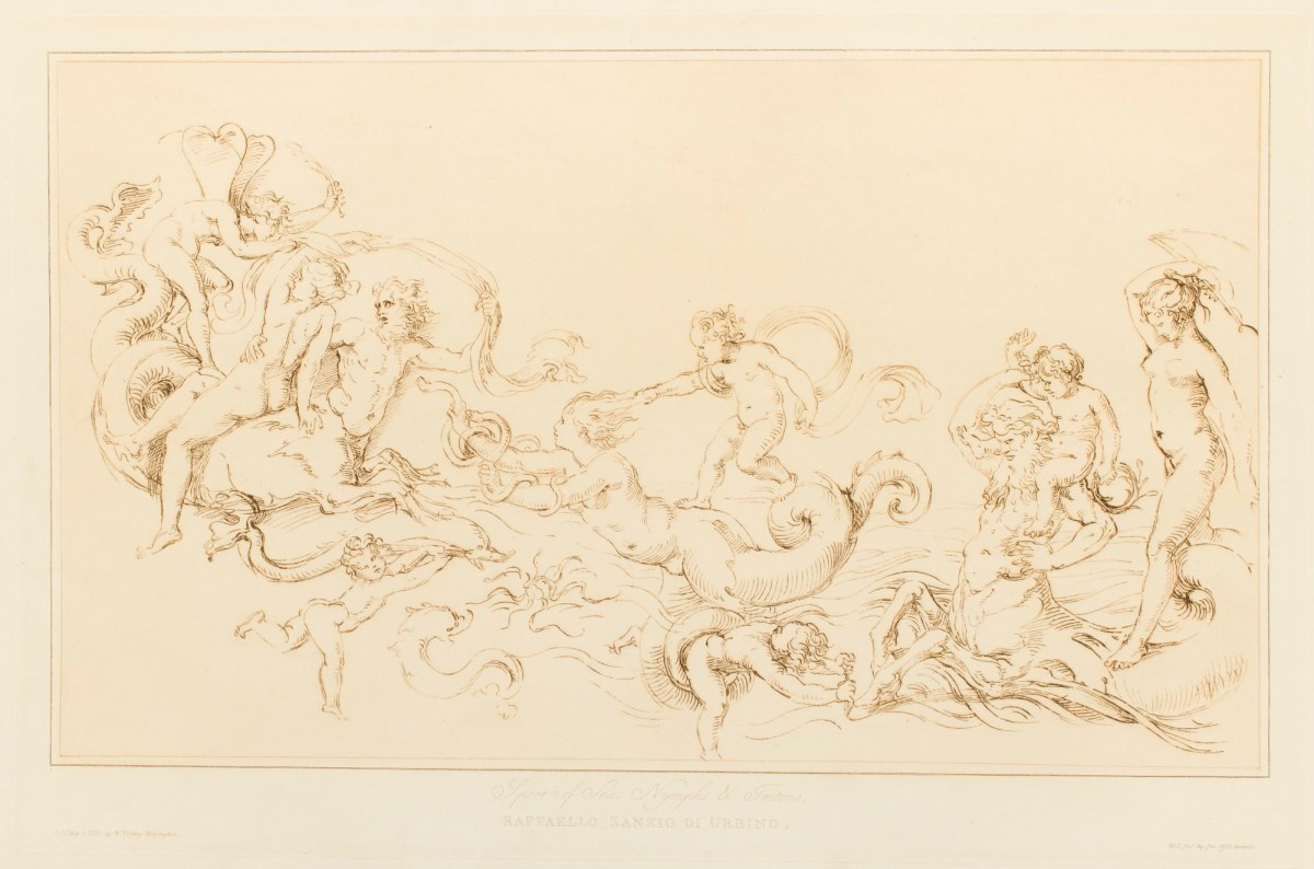 William Long, 'Sports of Sea Nymphs & Tritons' after a drawing attributed to Raffaello Sanzio