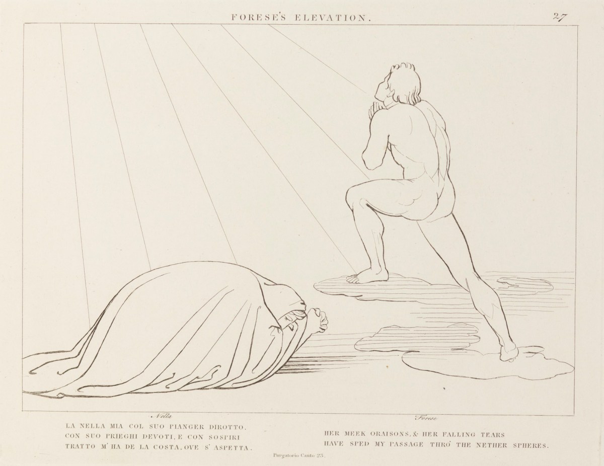 John Flaxman RA, 'Forese's Elevation' (from The Divine Comedy, Purgatory)