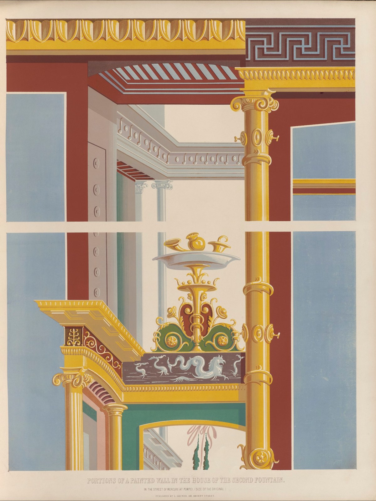 Ludwig Gruner, Portions of a painted wall in the house of the Second fountain
