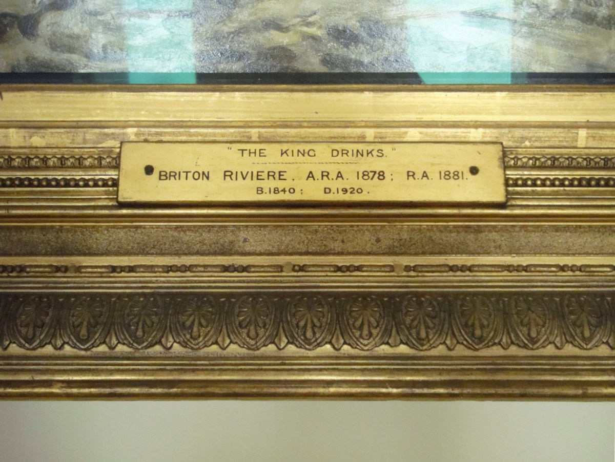 Unknown, Frame for Briton Rivière 'The King Drinks'