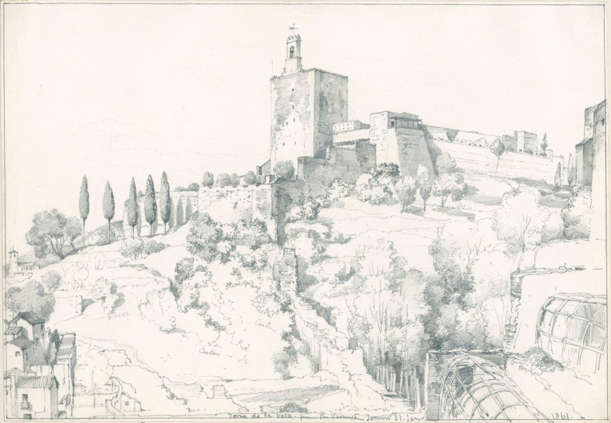 Edward William Cooke RA, The Torre de la Vela from the Vermillion Towers