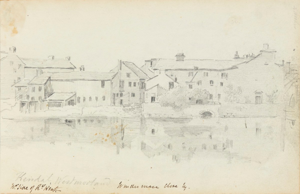 Philip Reinagle RA, Sketch of houses in Kendal, Westmorland