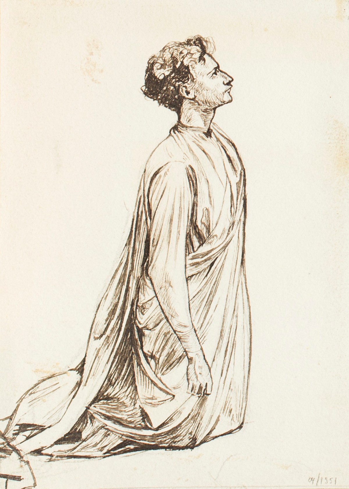 Henry Hugh Armstead RA, Study of a kneeling male figure