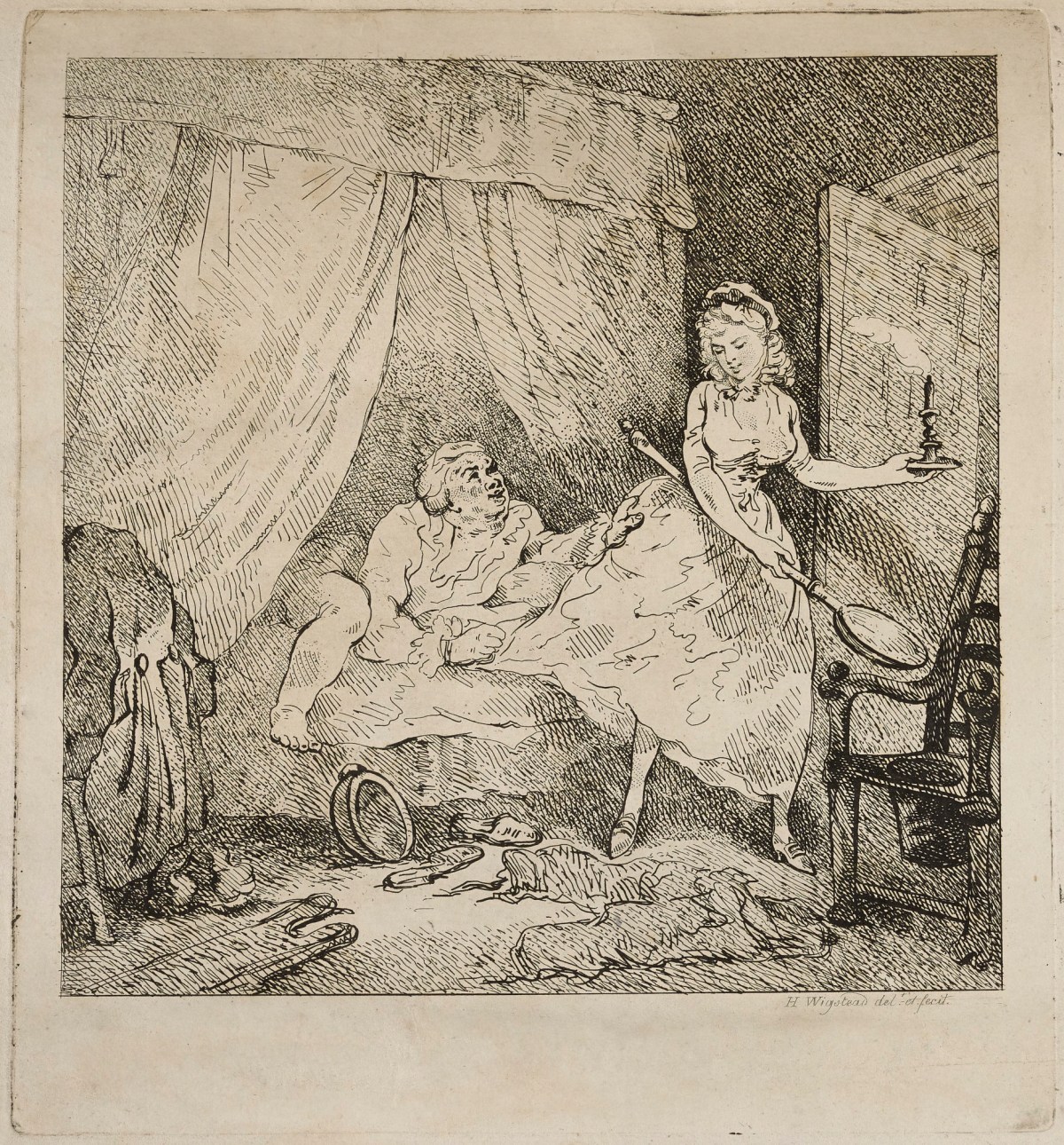 Henry Wigstead, Bedroom scene