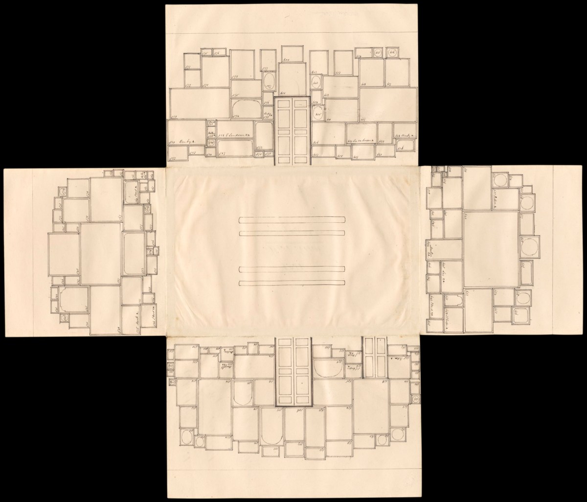 , Pop-up diagrams of the hang of works in the summer exhibition