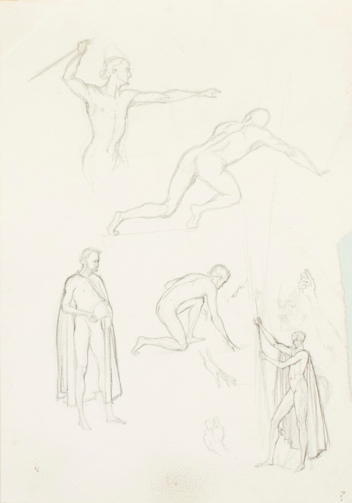 Henry Hugh Armstead RA, Sheet of figure studies